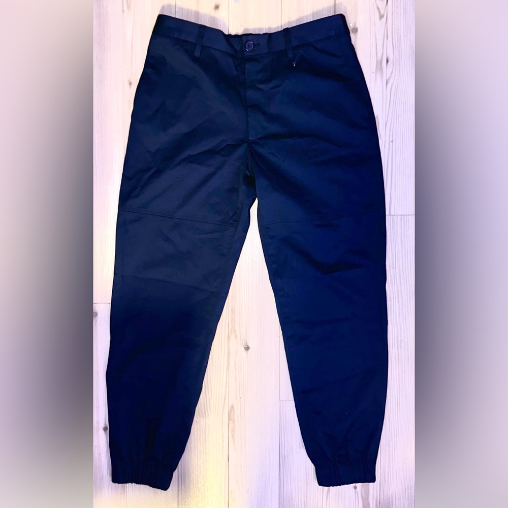 Armani Exchange Men's Elastic Waist Navy Casual Pants Trouser